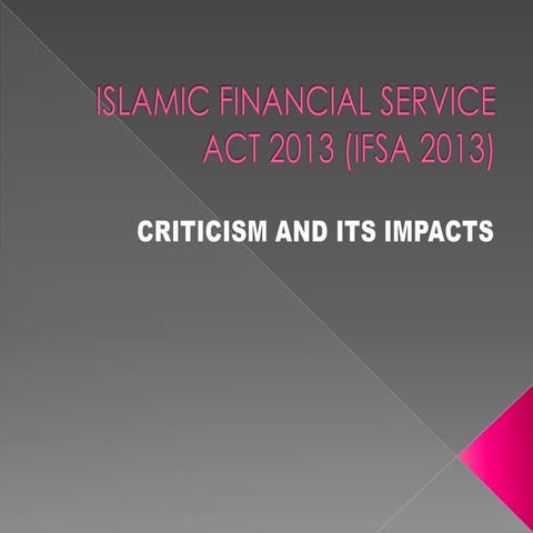 IFSA 2013 ON TAKAFUL AND RETAKAFUL