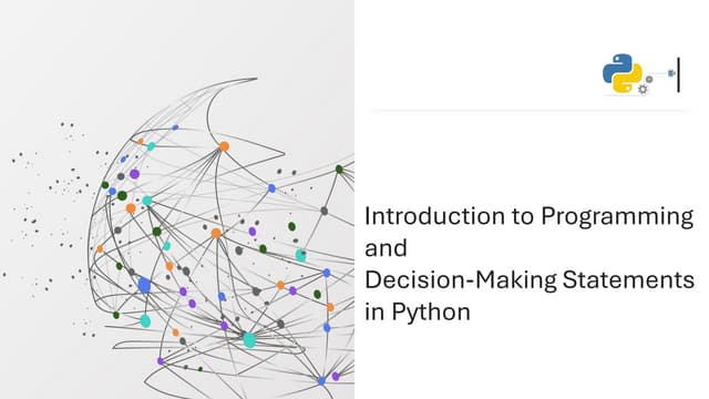 if statements in Python -A lecture class