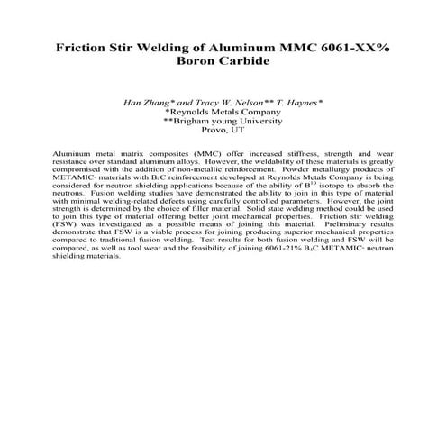 Duplex 2209 Weld Overlay by ESSC Process | PDF