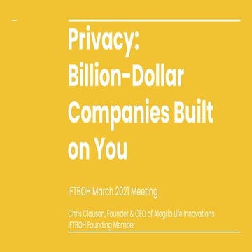 IFTBOH - Privacy: Billion-Dollar Companies Built on YOU