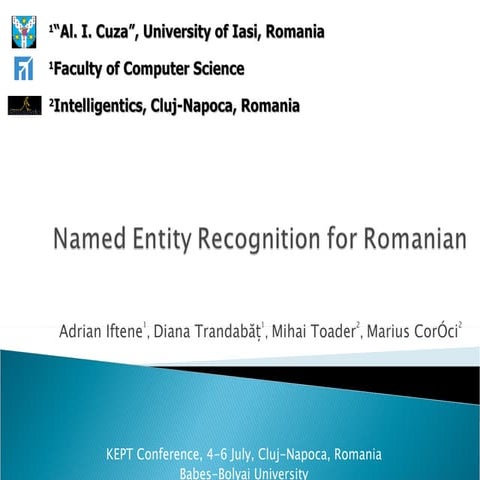 Named Entity Recognition for Romanian