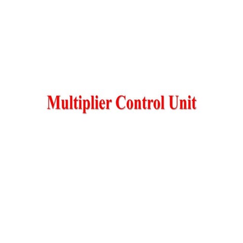 Multiplier control unit