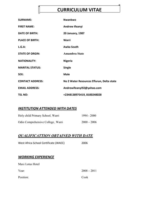 Ify cv