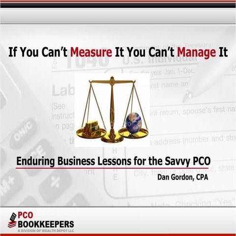 If you cant measure it you cant manage it