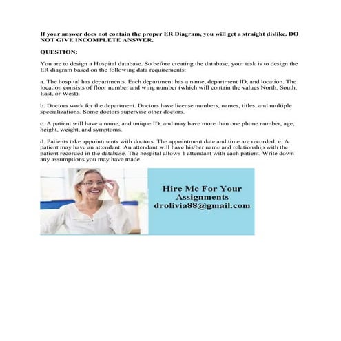 If your answer does not contain the proper ER Diagram- you will get a.docx