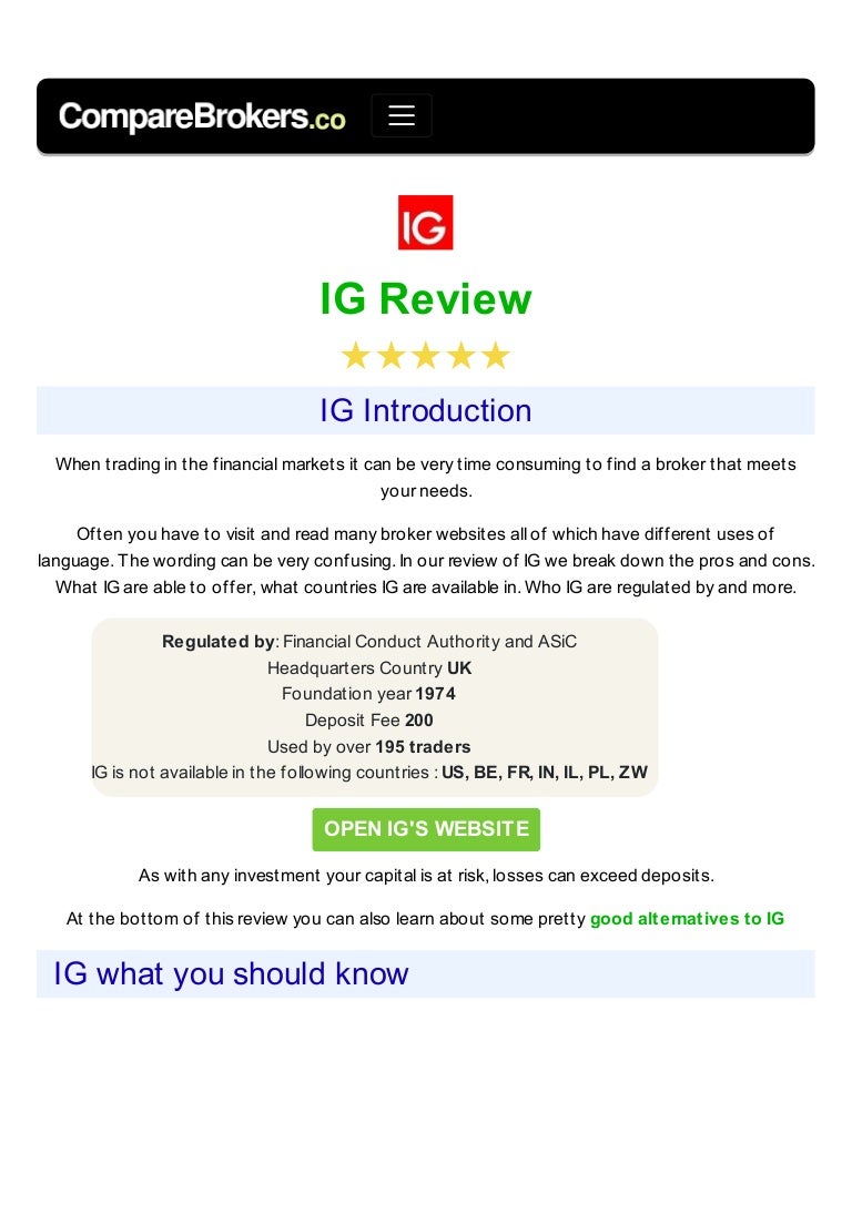 Ig broker review