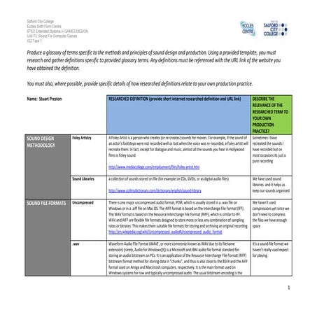 IG1 Task 1 | PPT