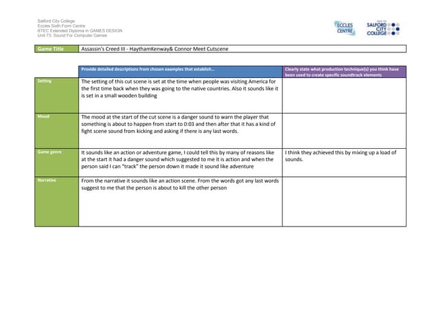 Ig1 task 2 analysis work sheet AC III