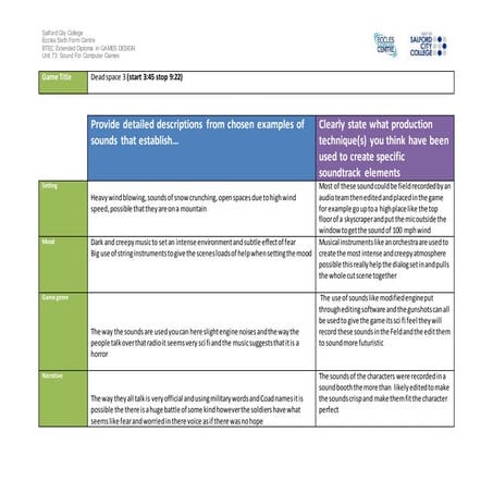 Ig1 task 2 analysis work sheet 2