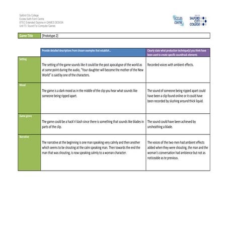 Ig1 task 2 analysis work sheet [Prototype 2]