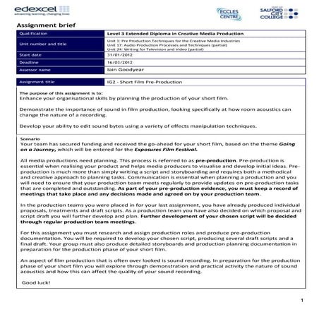 Ig2 assignment brief