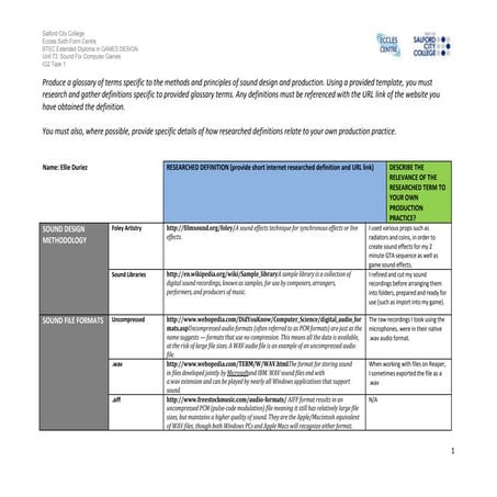 Ig2 task 1 work sheet