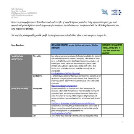 Ig2 task 1 work sheet