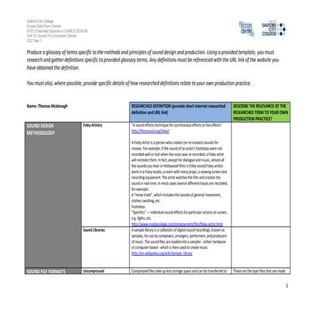 Ig2 task 1 work sheet