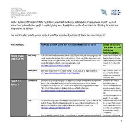 Ig2 task 1 work sheet