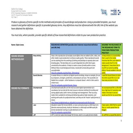 Ig2 task 1 work sheet (revisited)