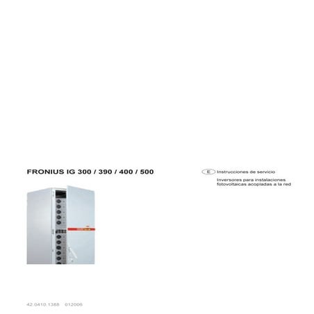 Ig 300 400-500 instrucciones masber solar