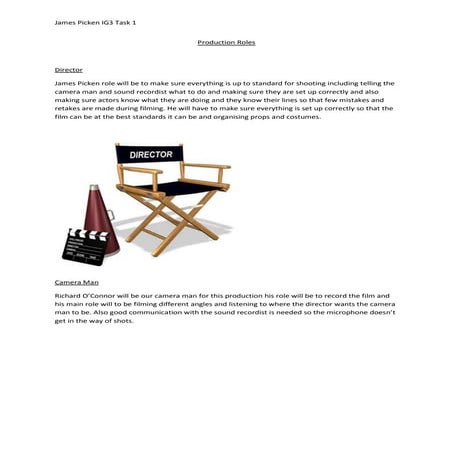 Different roles in the media production | PPTX