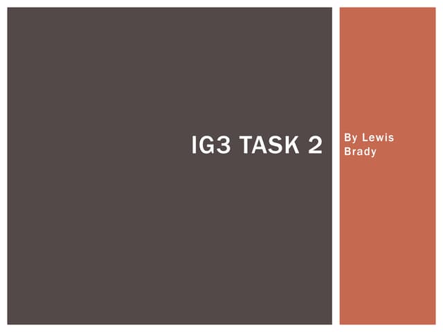 IG3 Task 2