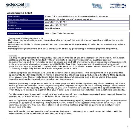 IG4 Assingment Brief