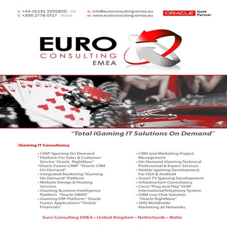 iGaming it solutions - Euro Consulting EMEA