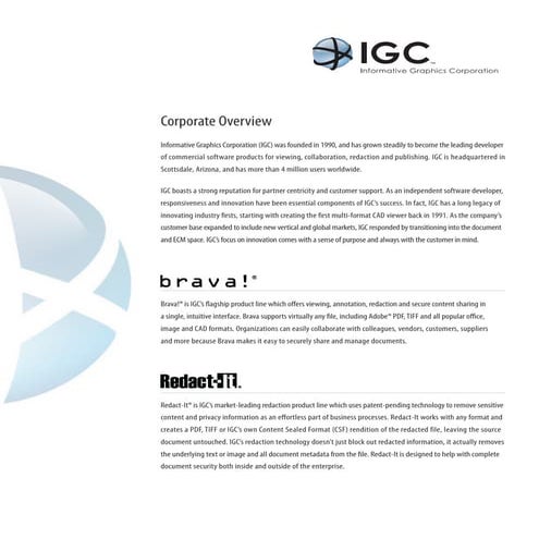 Igc corporate overview