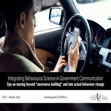 Integrating Behavioural Science in Government Communication