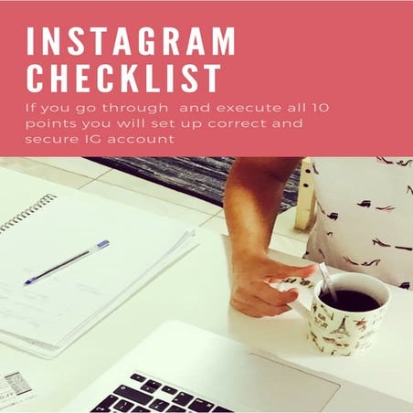 Instagram checklist