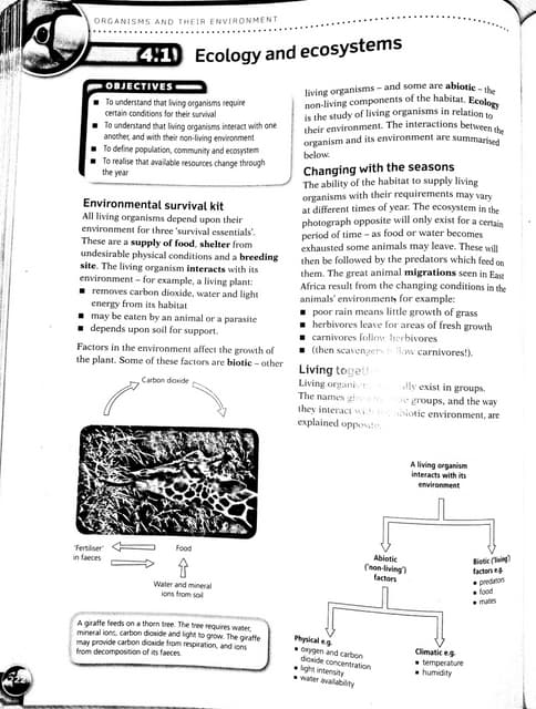 IGCSE Biology 0610 - Introduction to Biology - Characteristics of ...