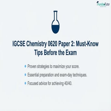Cambridge IGCSE Chemistry 0620 Exam Revision Flashcards | PDF