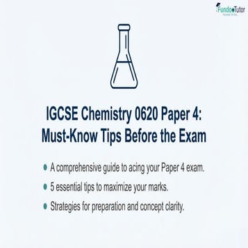 Cambridge IGCSE Chemistry 0620 Exam Revision Flashcards | PDF