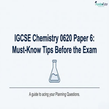 Cambridge IGCSE Chemistry 0620 Exam Revision Flashcards | PDF