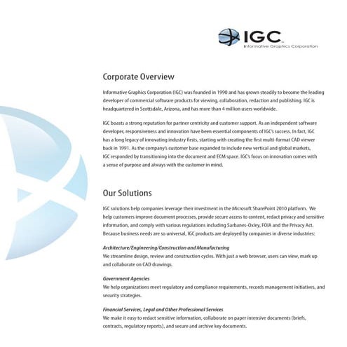 IGC Microsoft SharePoint Solutions