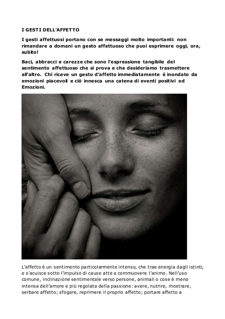 I Gesti Dell Affetto
