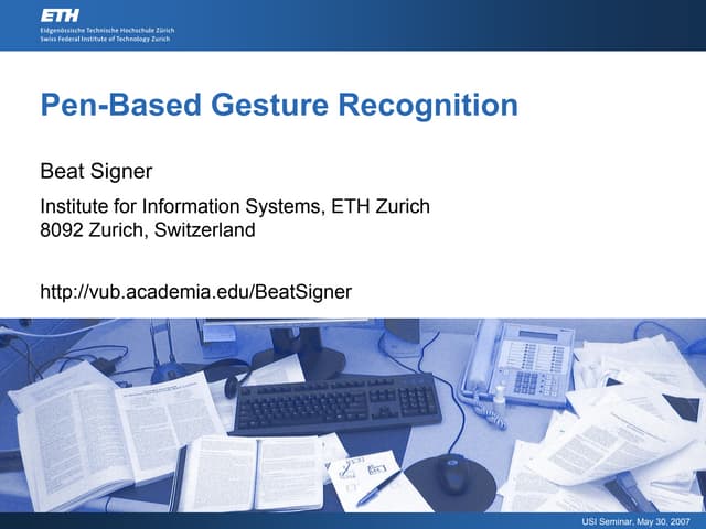 Pen-Based Gesture Recognition