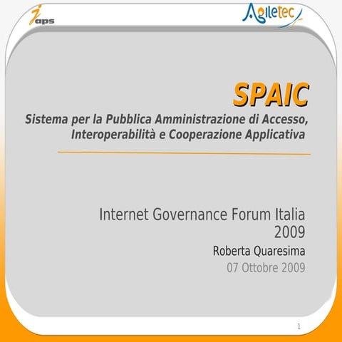 SPAIC - Internet Governance Forum Italia