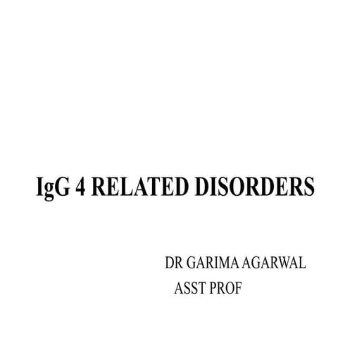 Ig g 4 related disease