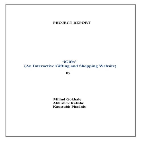 iGifts project_report