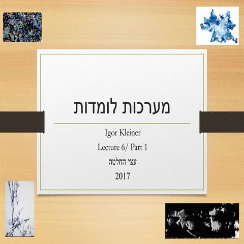 מערכות לומדות פגישה 6