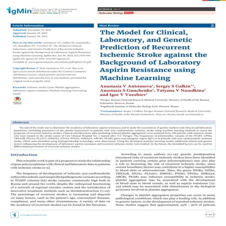 Machine Learning Models for Better Stroke Prognosis | PDF