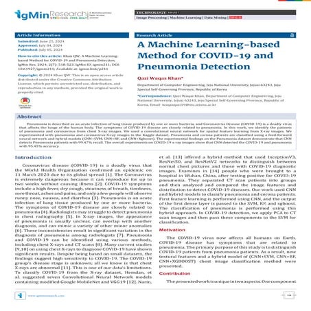 AI-Powered Detection of COVID-19 and Pneumonia: A Machine Learning Approach