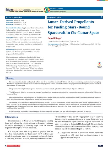 Utilizing Lunar Resources to Propel Mars Missions from Cis-Lunar Orbit