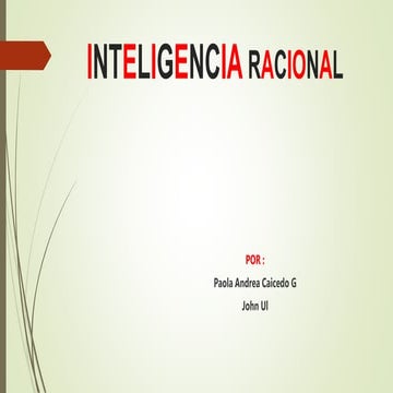 Inteligencia racional | PPTX