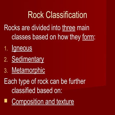 Classification of Igneous rocks