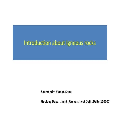 Igneous rocks intro lec 1