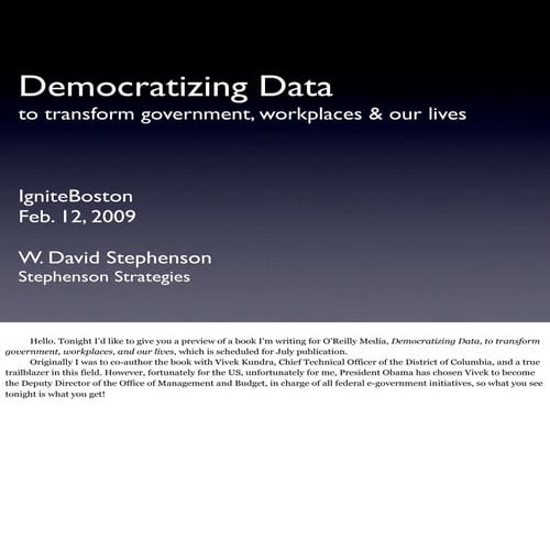 Democratizing Data