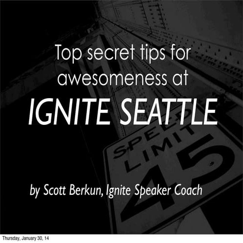 Ignite speaker-coaching