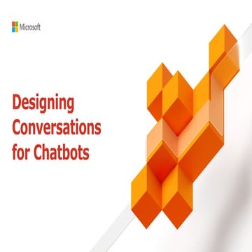 Design Conversations for Chatbots @ MS Ignite 19
