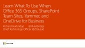 Learn What To Use When: Office 365 ...