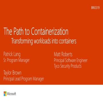 Ignite 2016 - Transforming Workloads